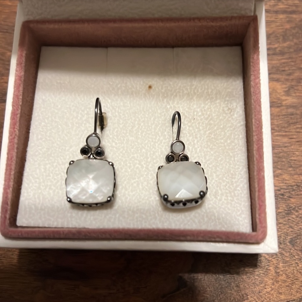 Pandora mother of pearl earrings